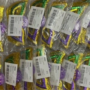 Colorful Sequin Masks - Gold, Green, Purple